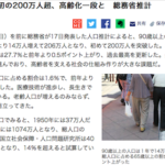 敬老の日！90歳以上人口が初めて200万人を突破！（高齢者の定義変更は間近？？）