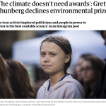 【オピニオン】環境活動家 16歳のグレタ・トゥーンベリ(Greta Thunberg) 「 変化をもたらすために未熟すぎるなんてことはない（No One Is Too Small to Make a Difference）」